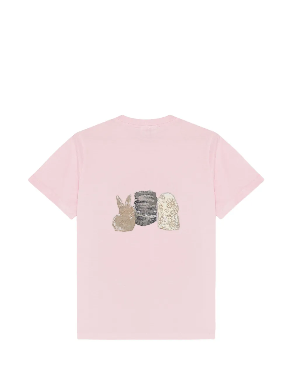 GANNI T-shirt met dieren Roze