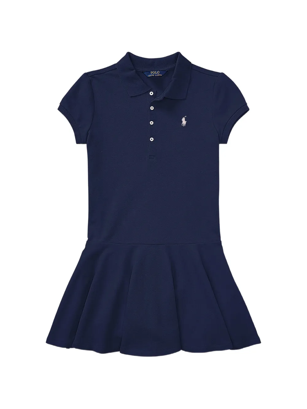 POLO RALPH LAUREN KIDS button-up flared dress - Blu