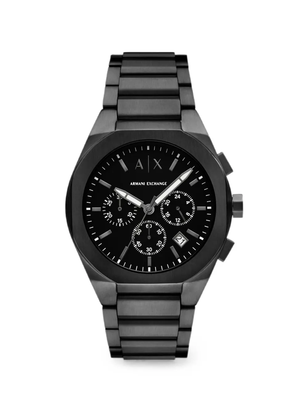 Armani Exchange round 42mm watch - Nero