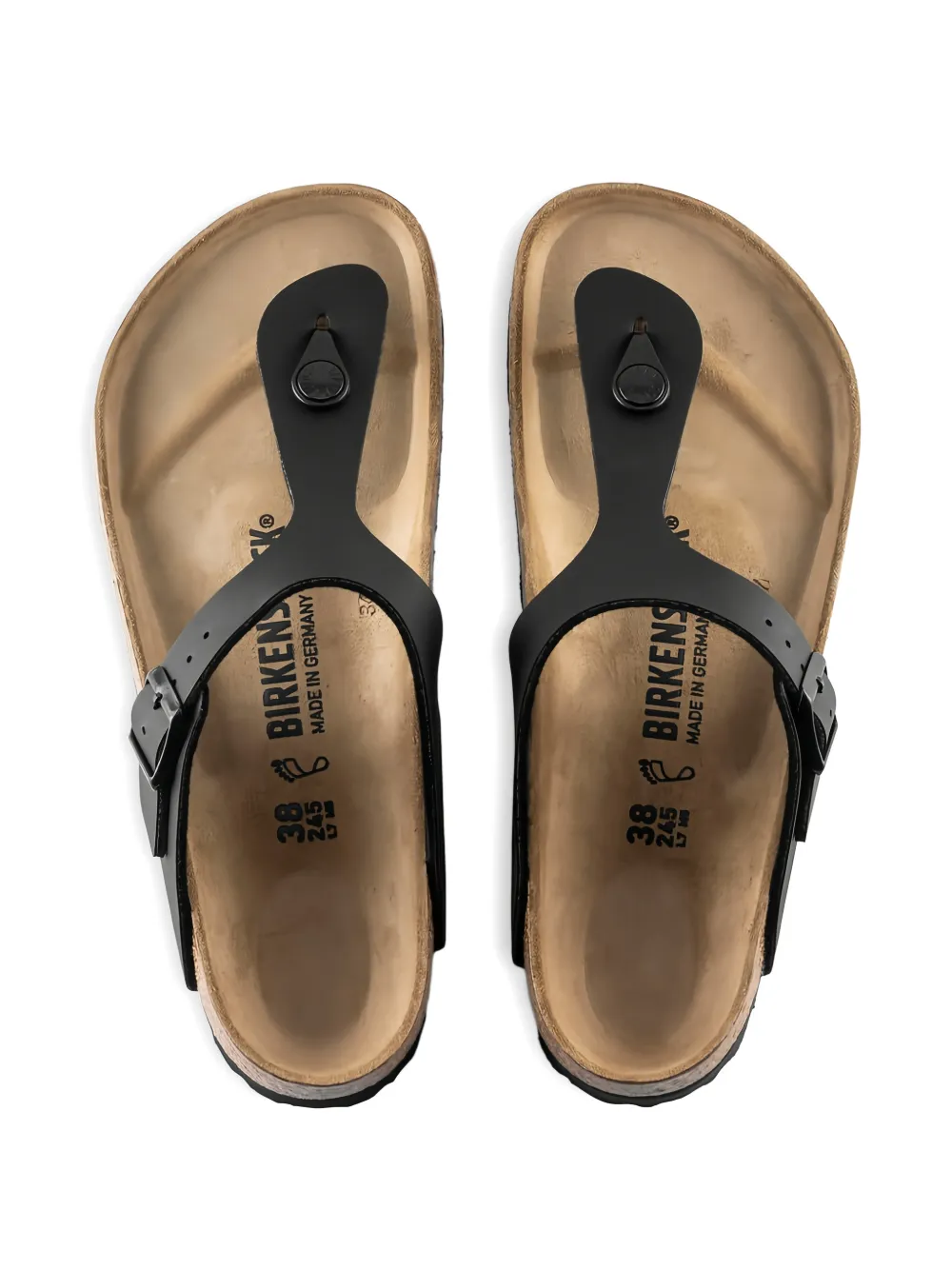 Birkenstock Gizeh sandalen met T-bandje Zwart