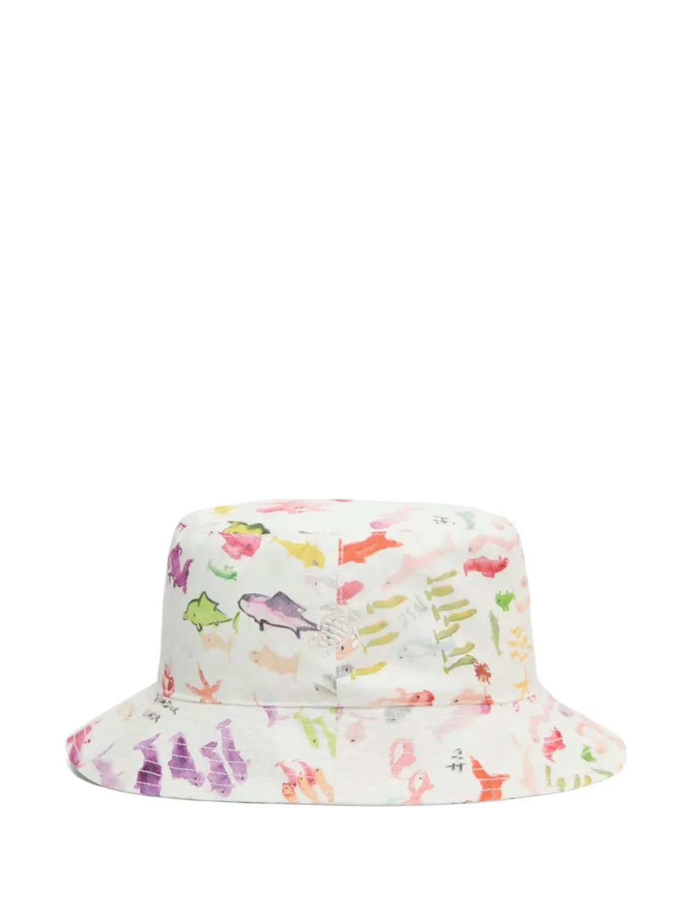Vilebrequin Graphic-print Linen Bucket Hat In Transparent