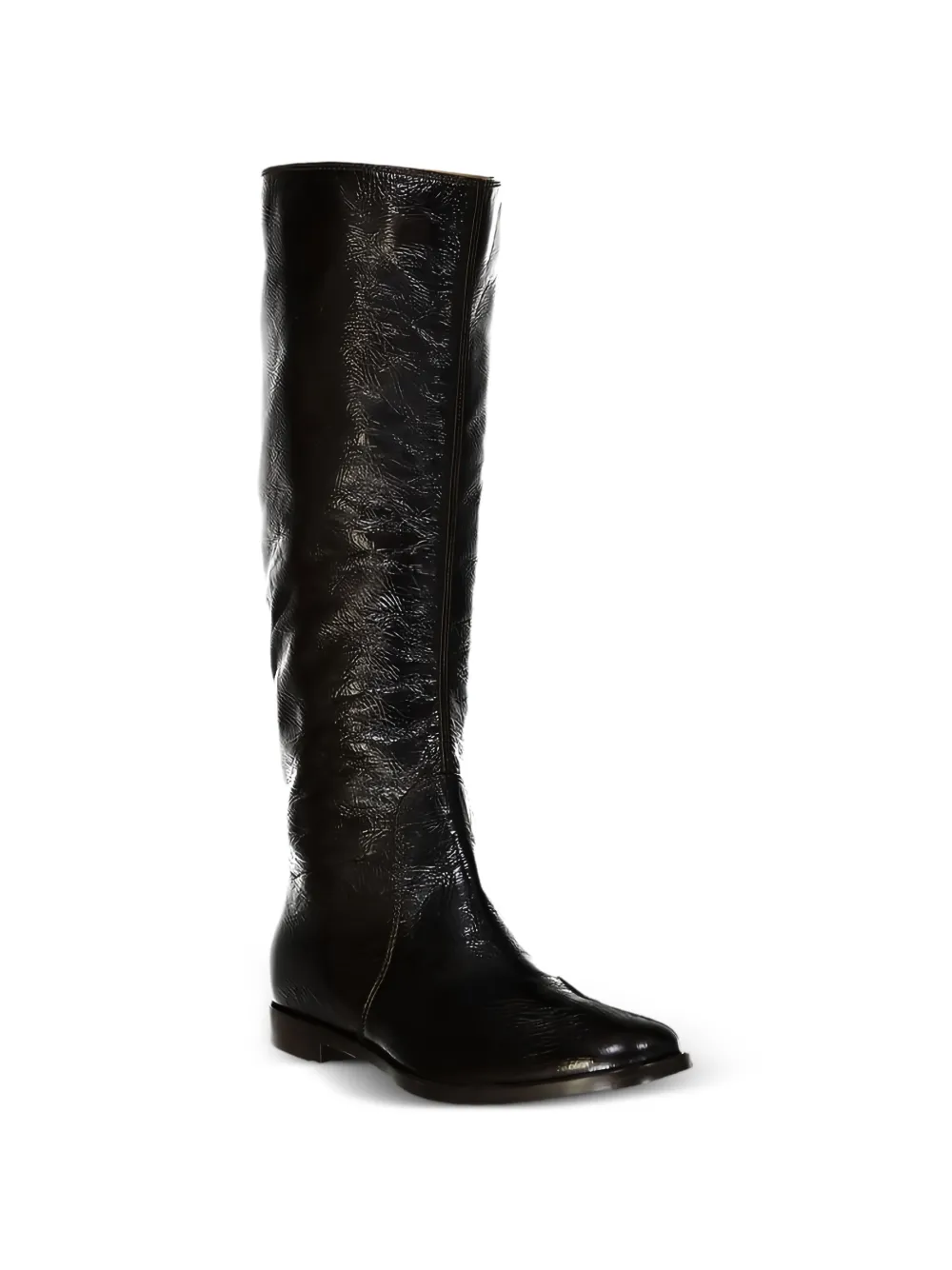 Sergio Rossi crinkled-effect boots Zwart