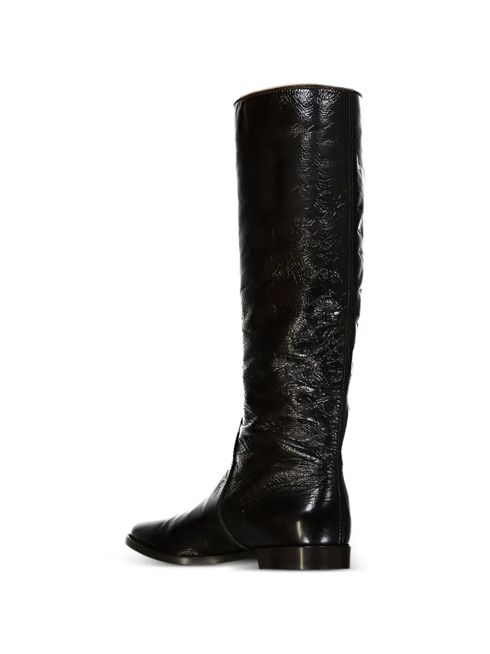 Sergio Rossi crinkled-effect boots Zwart