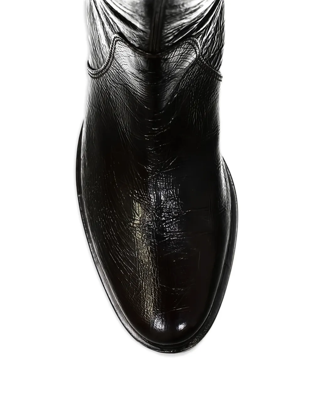 Sergio Rossi crinkled-effect boots Zwart