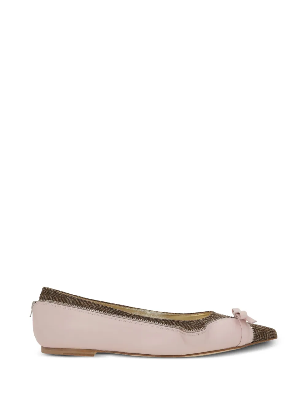 August Barron Unzipped ballet flats - Rosa