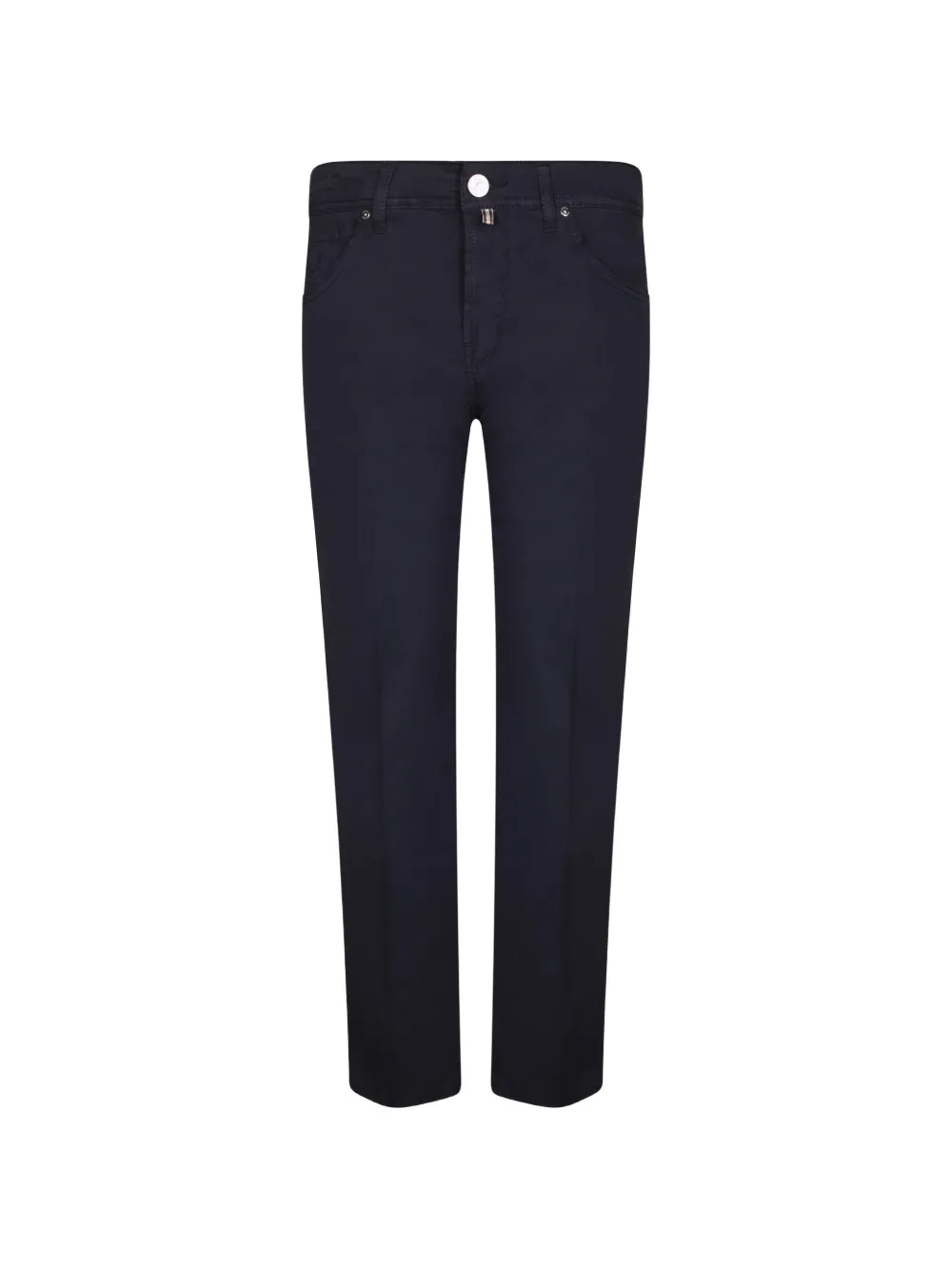Jacob Cohën logo-patch cotton trousers - Blau