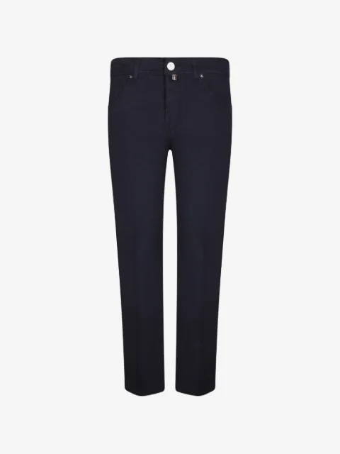 Jacob Cohën logo-patch cotton trousers
