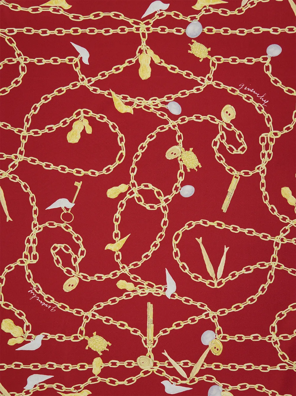 Givenchy Sjaal met kettingprint Rood