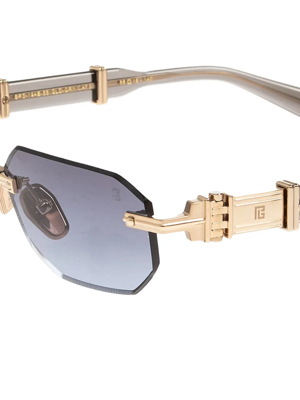 Balmain Eyewear Zonnebril met geometrisch montuur Zwart
