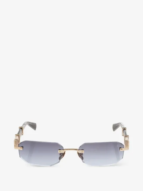 Balmain geometric-frame rimless sunglasses