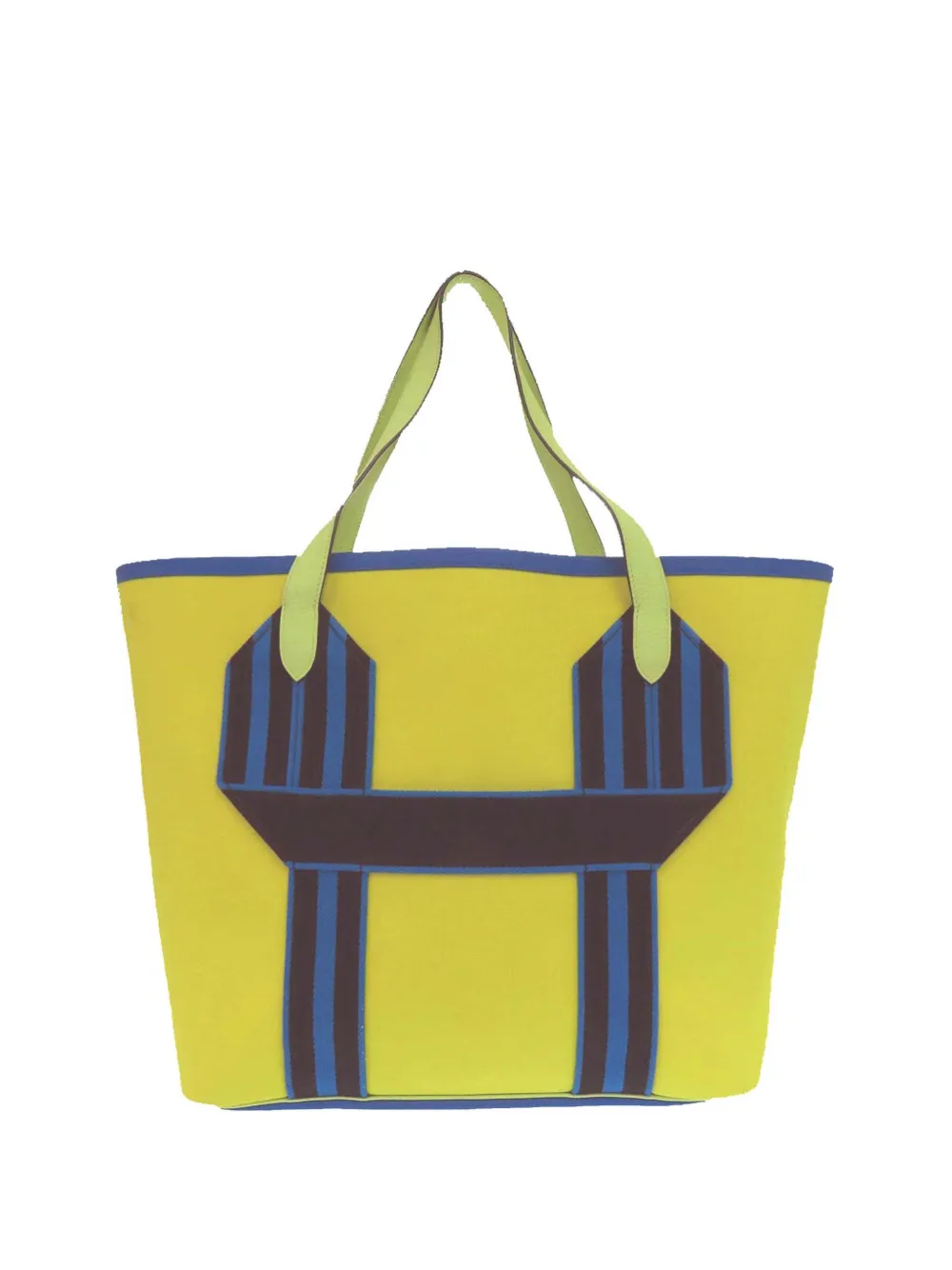 Hermès Pre-Owned 2021-2026 Toile and Clemence Pursangle tote bag - Blu
