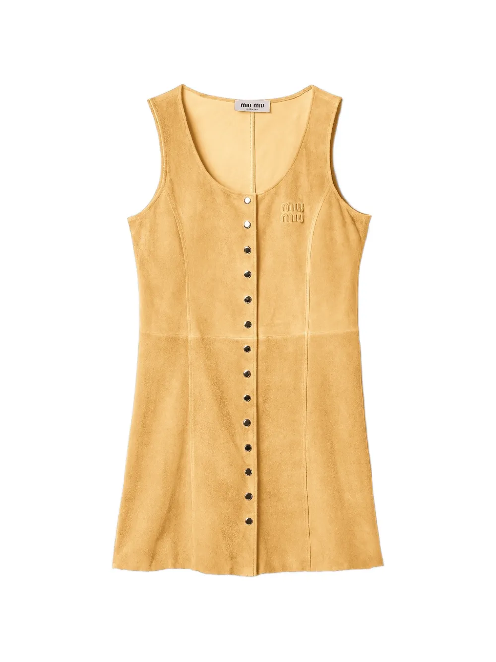 Miu Miu waxed suede dress - Yellow