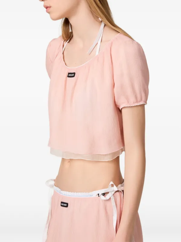 Miu Miu Chiffon Top | Pink | FARFETCH