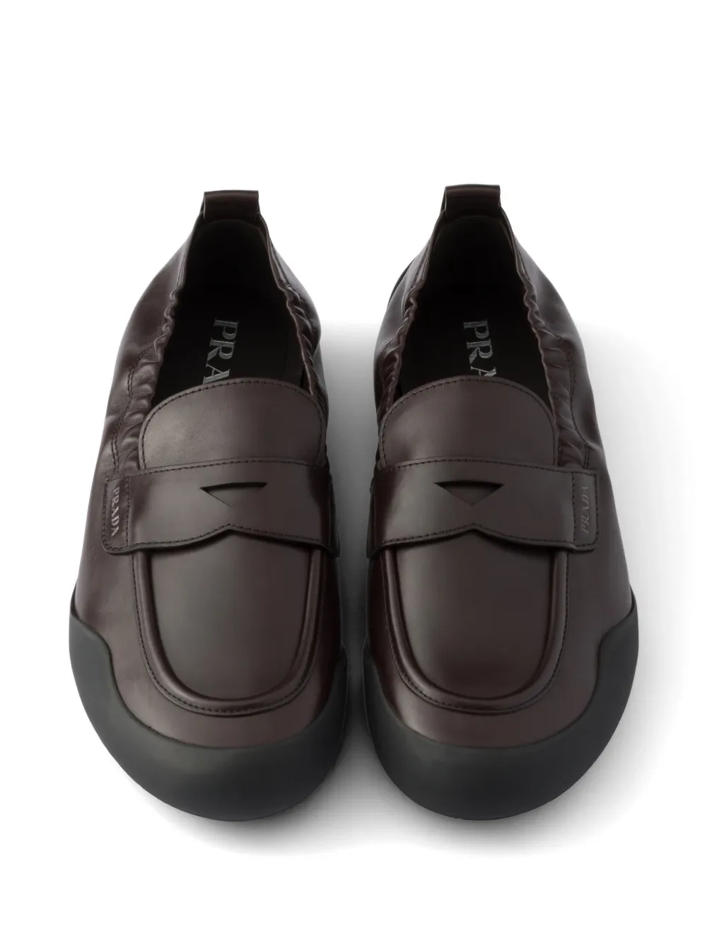 Prada Speedrock lederen loafers Bruin