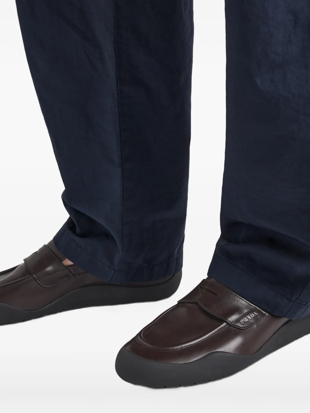 Prada Speedrock lederen loafers Bruin