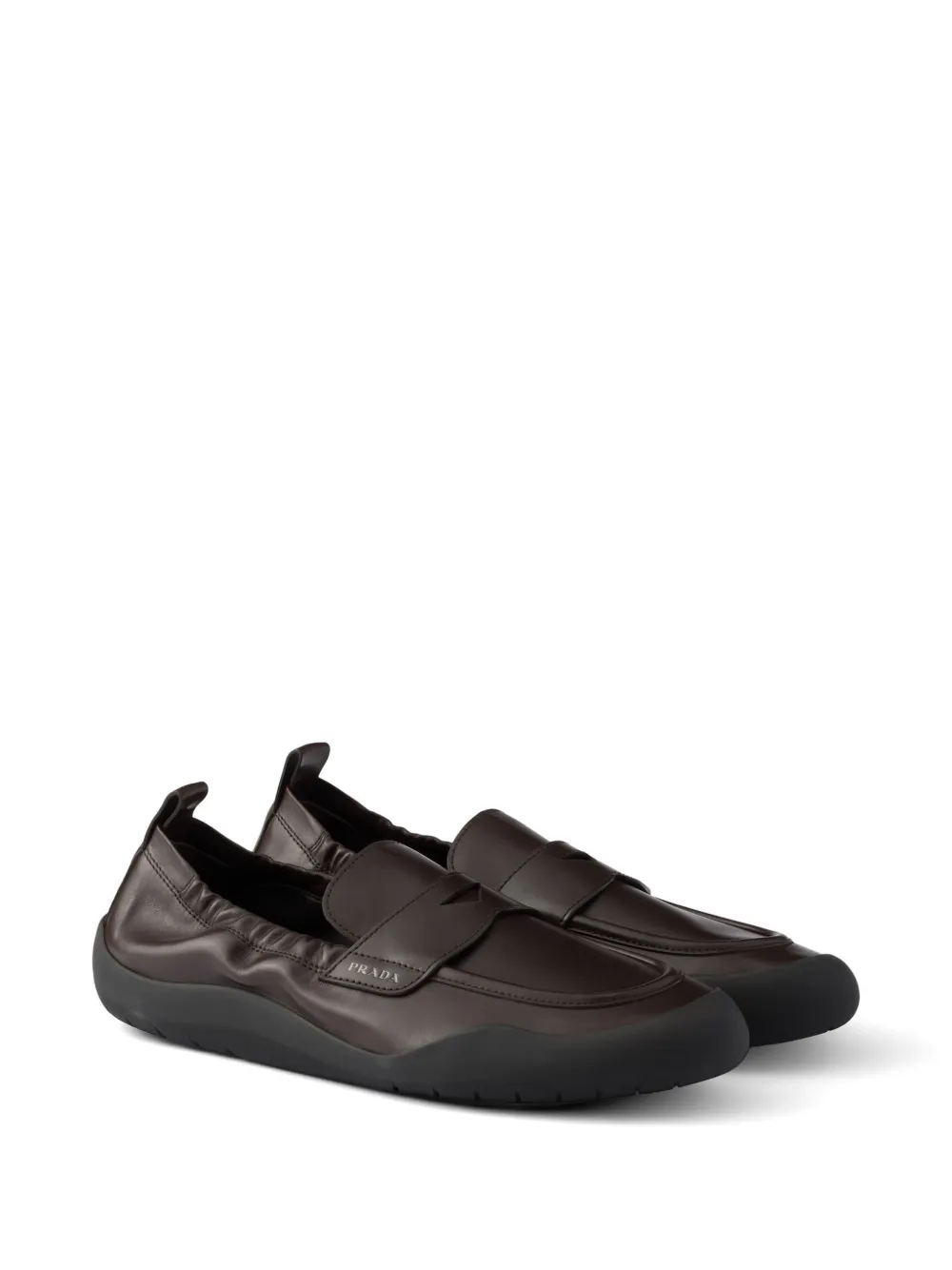 Prada Speedrock lederen loafers Bruin