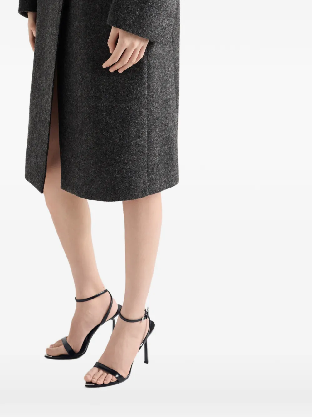 Prada Sandalen van geborsteld leer Zwart