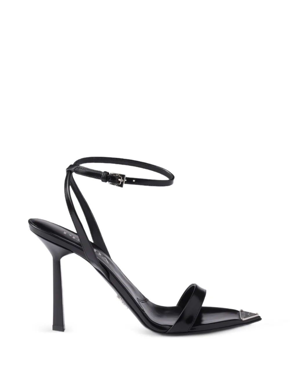 Prada Sandalen van geborsteld leer Zwart