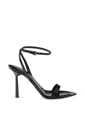 靴 Prada Black Strappy Heels 36 Prada ankle-strap Sandals | Black | FARFETCH