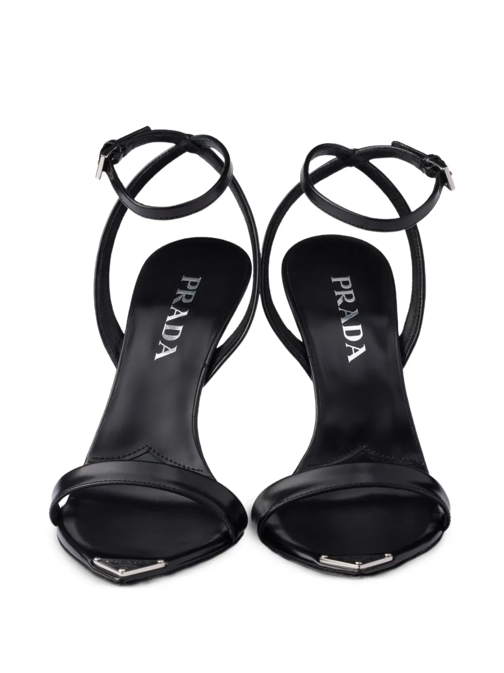 Prada Sandalen van geborsteld leer Zwart