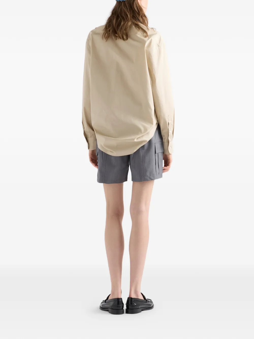 Prada Lichte mohair shorts Grijs