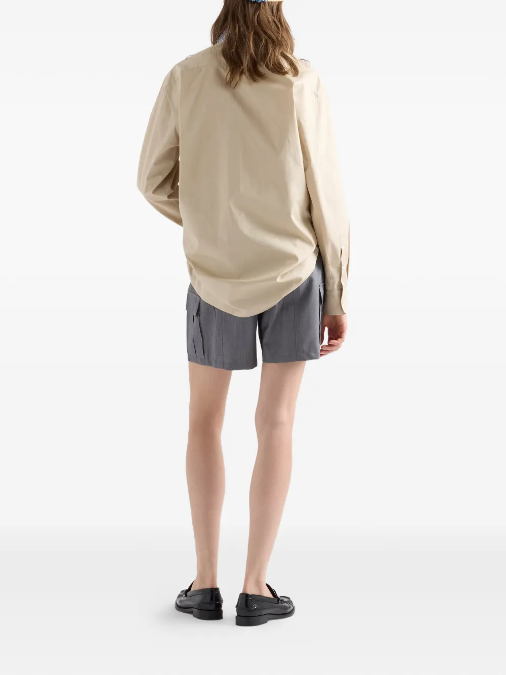 Prada Popeline overhemd Beige