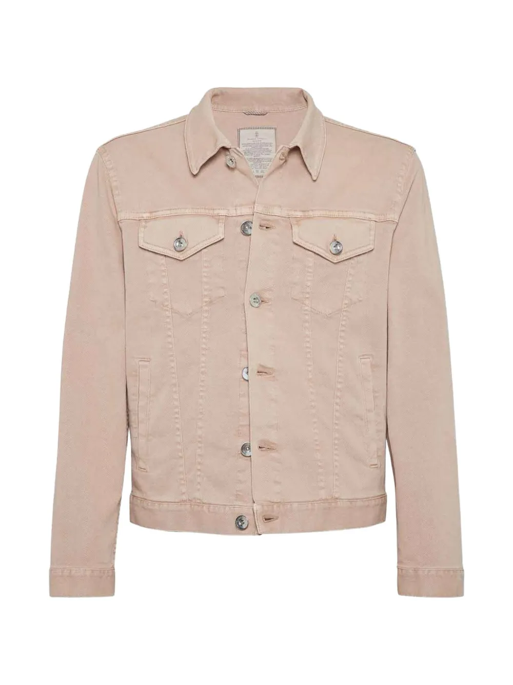 Brunello Cucinelli button-up denim jacket - Nude