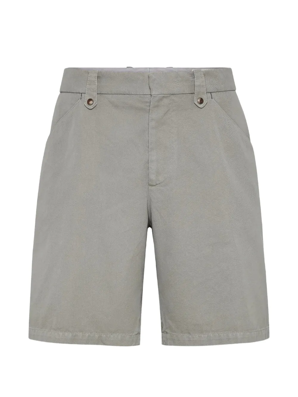 Brunello Cucinelli gabardine-weave bermuda shorts - Grau