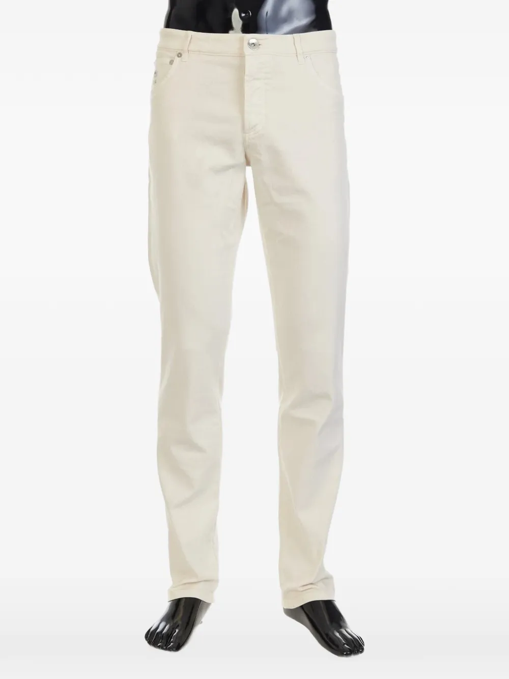 Brunello Cucinelli five-pocket slim-fit jeans - Bianco