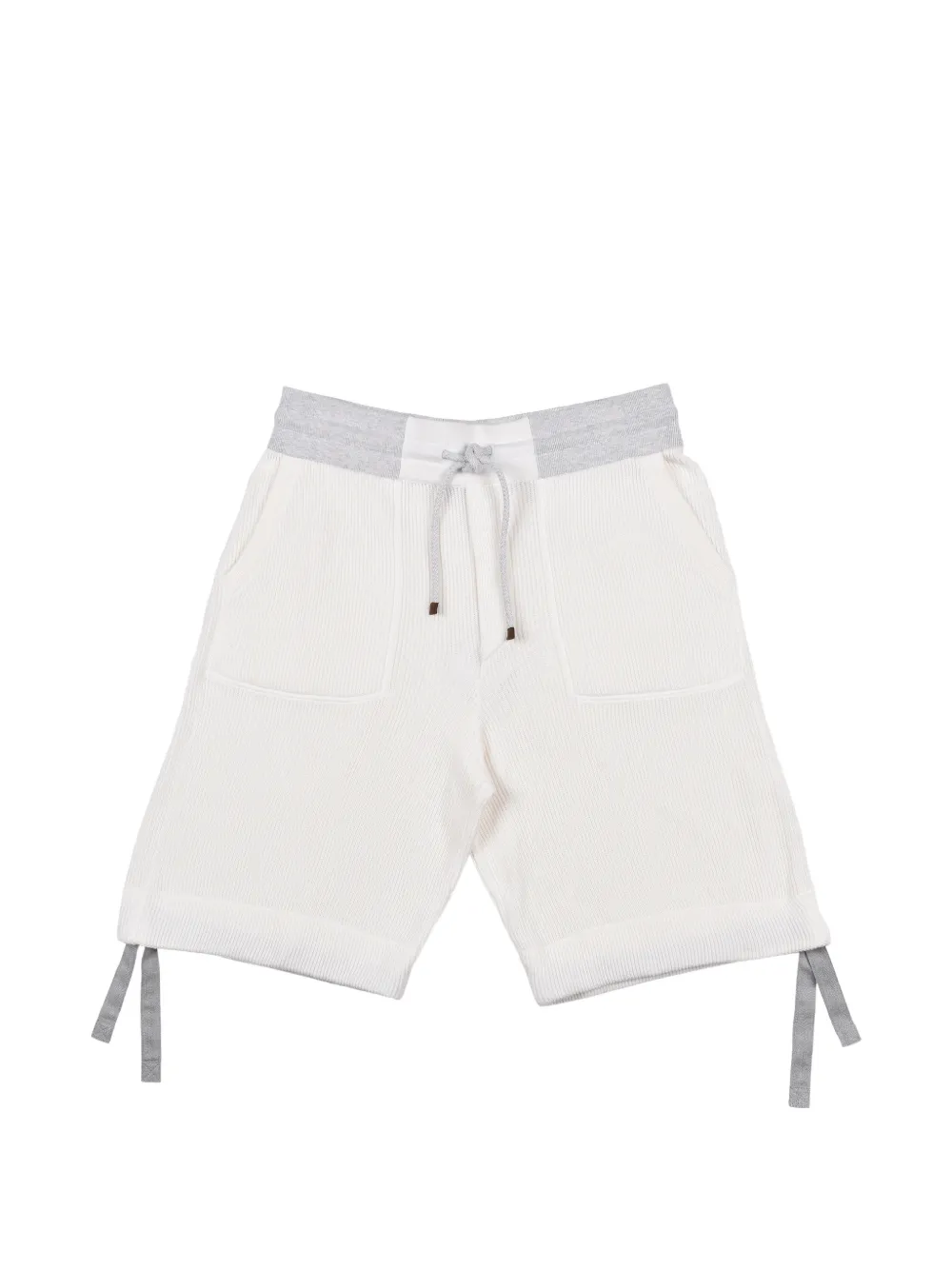 Brunello Cucinelli rib-knit shorts - Bianco