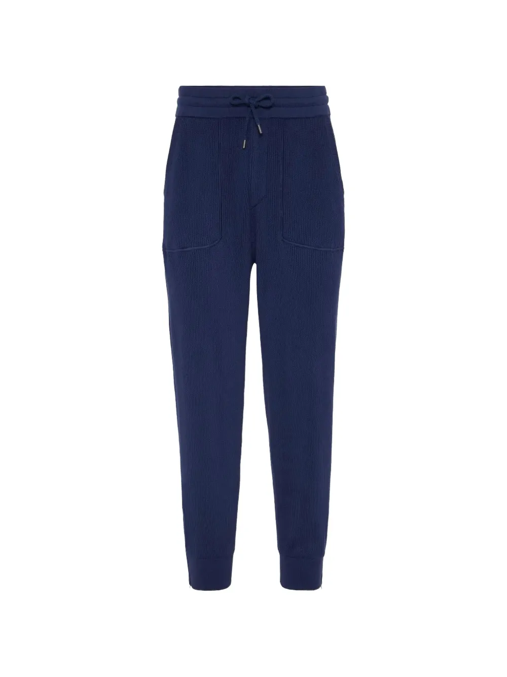 Brunello Cucinelli English rib-knit trousers - Blu