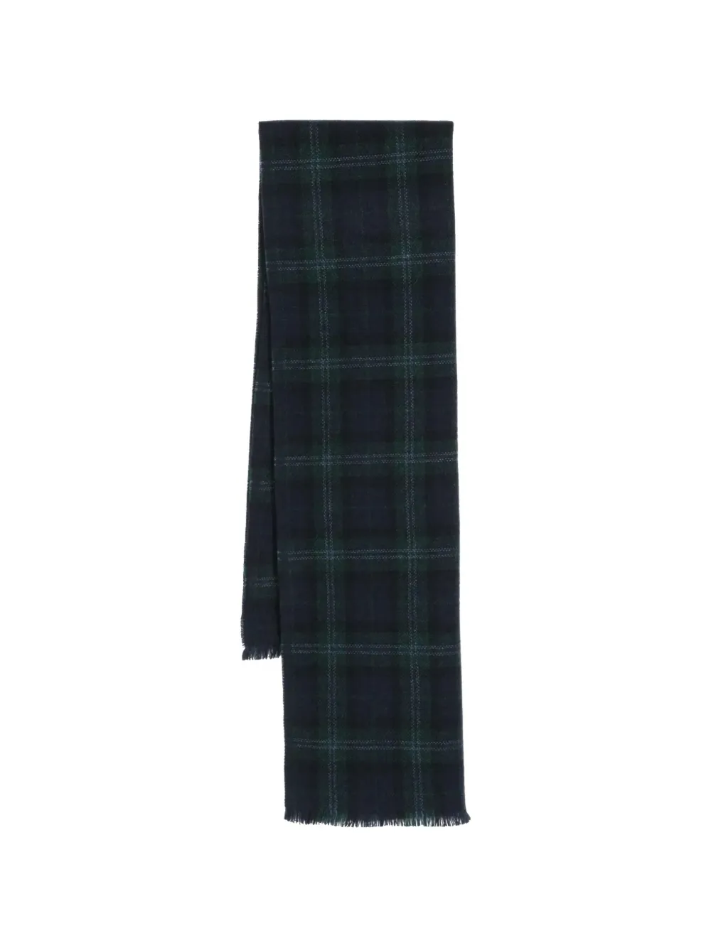 Brunello Cucinelli plaid-check cashmere scarf - Blu