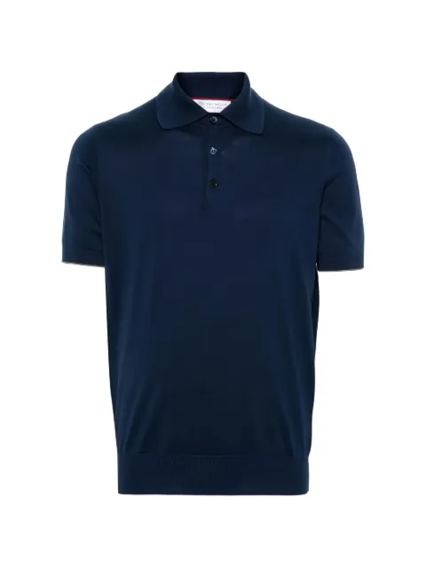 Brunello Cucinelli short-sleeve knitted polo shirt