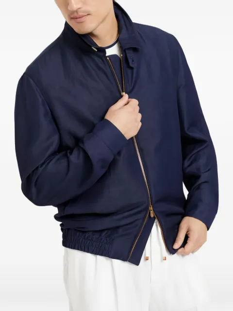 Brunello Cucinelli zip-up bomber jacket