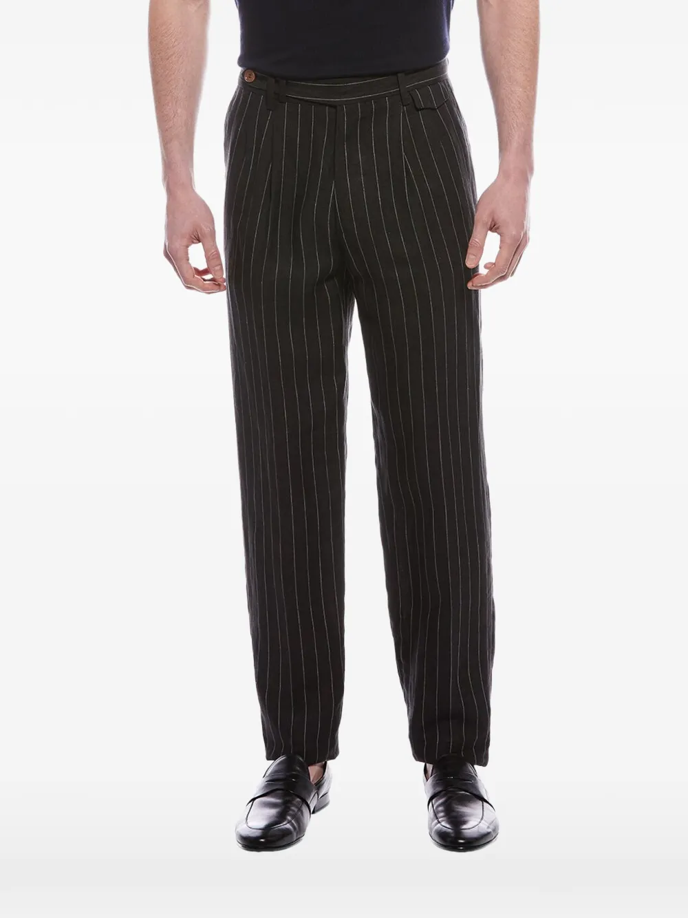 Brunello Cucinelli pinstripe tailored trousers - Schwarz