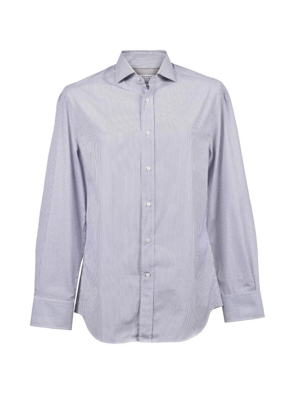 Brunello Cucinelli vertical-stripe long-sleeve shirt - Blue