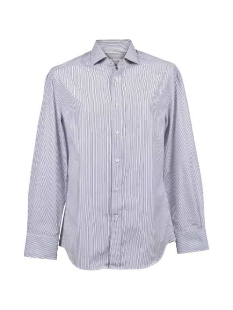 Brunello Cucinelli vertical-stripe long-sleeve shirt