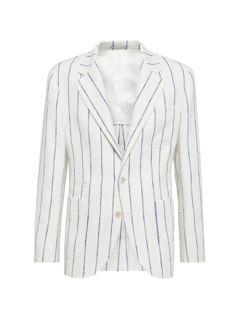 Brunello Cucinelli chalk-stripe blazer - Weiß