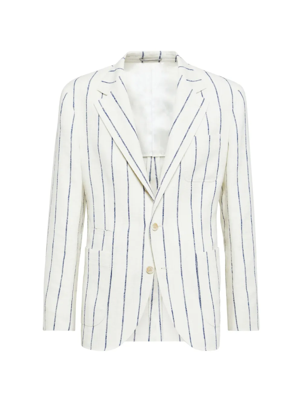 Brunello Cucinelli chalk-stripe blazer - White