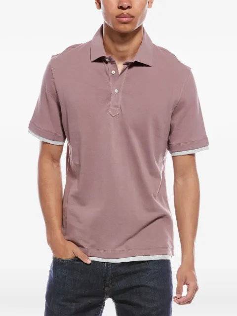 Brunello Cucinelli double-layer cotton polo shirt