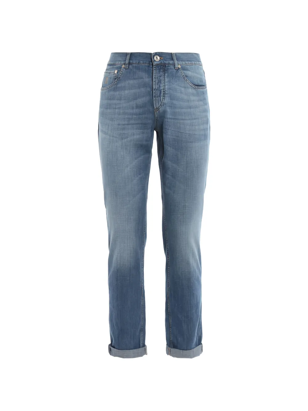 Brunello Cucinelli washed slim-cut jeans - Blu