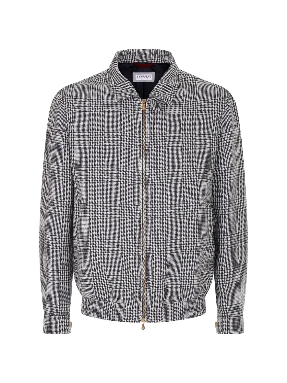 Brunello Cucinelli Prince of Wales houndstooth shirt jacket - Blu
