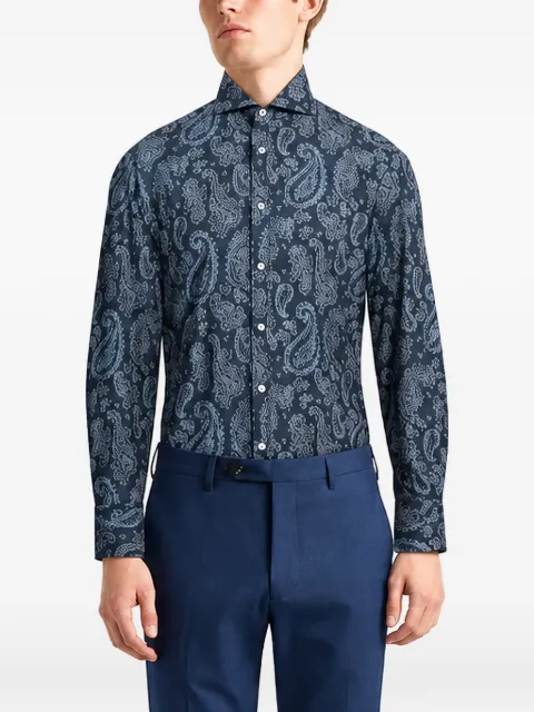 Brunello Cucinelli 佩斯理印花扣角领衬衫
