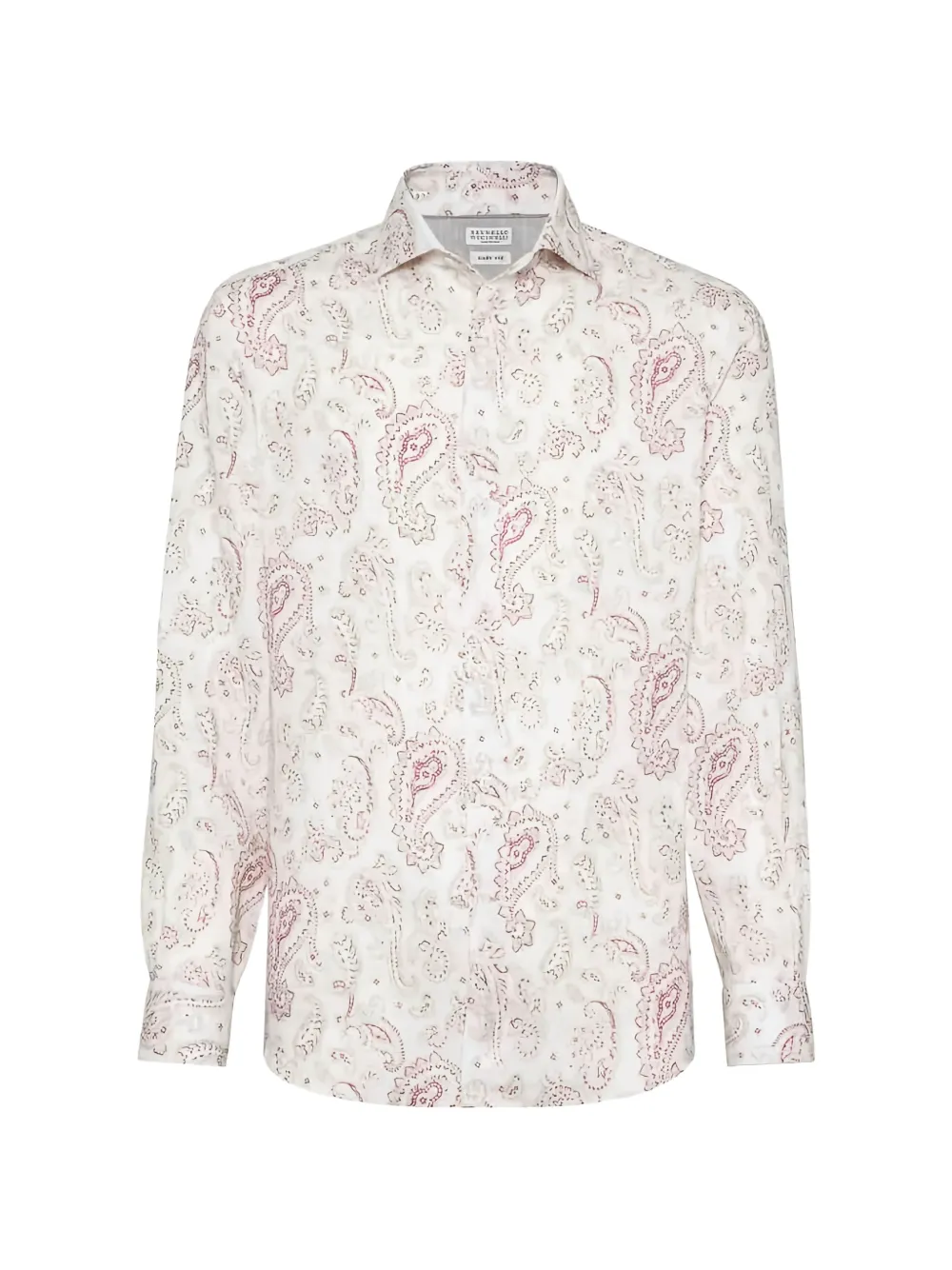 Brunello Cucinelli paisley-print linen shirt - Nude