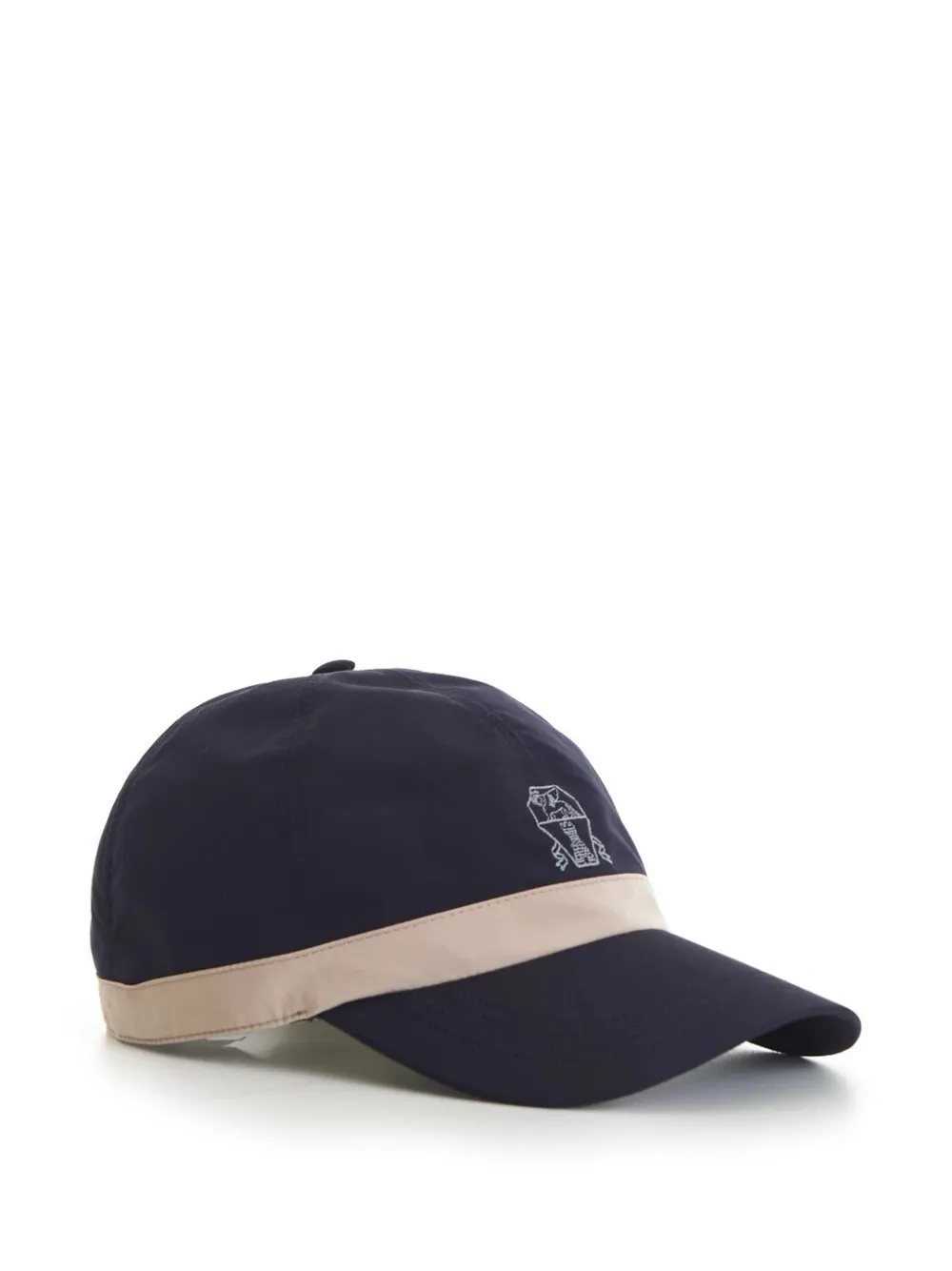Brunello Cucinelli embroidered-crest baseball cap - Blau