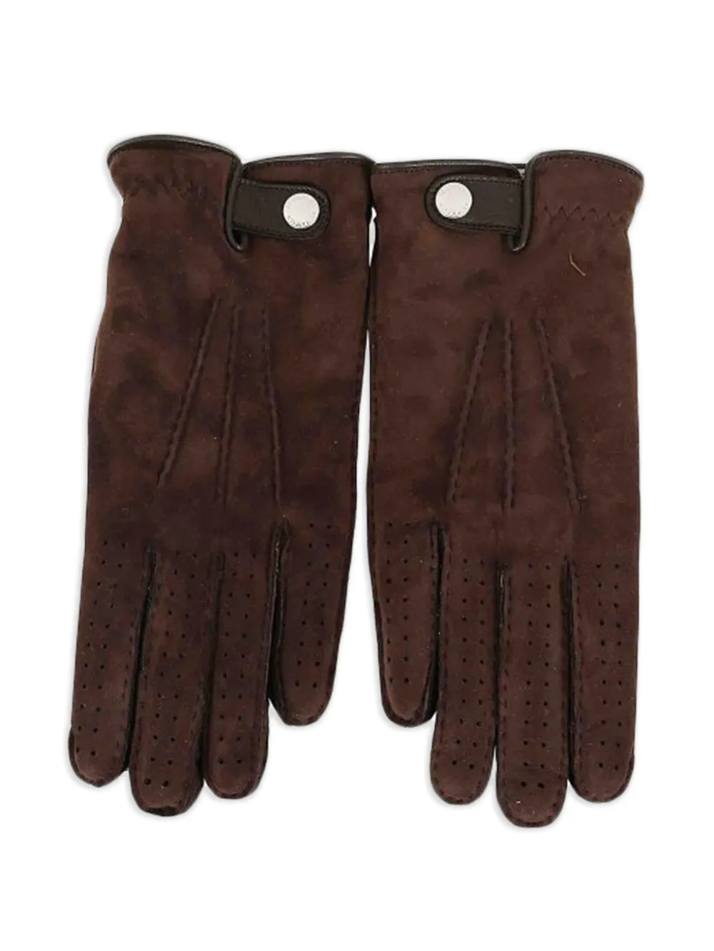 Brunello Cucinelli perforated suede gloves - Marrone