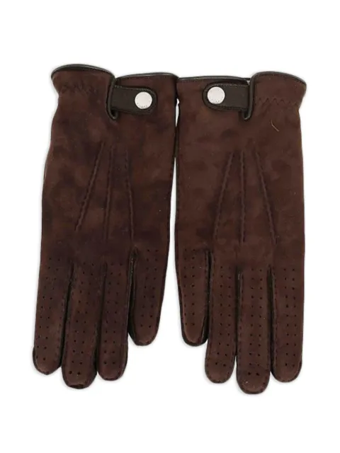 Brunello Cucinelli perforated suede gloves