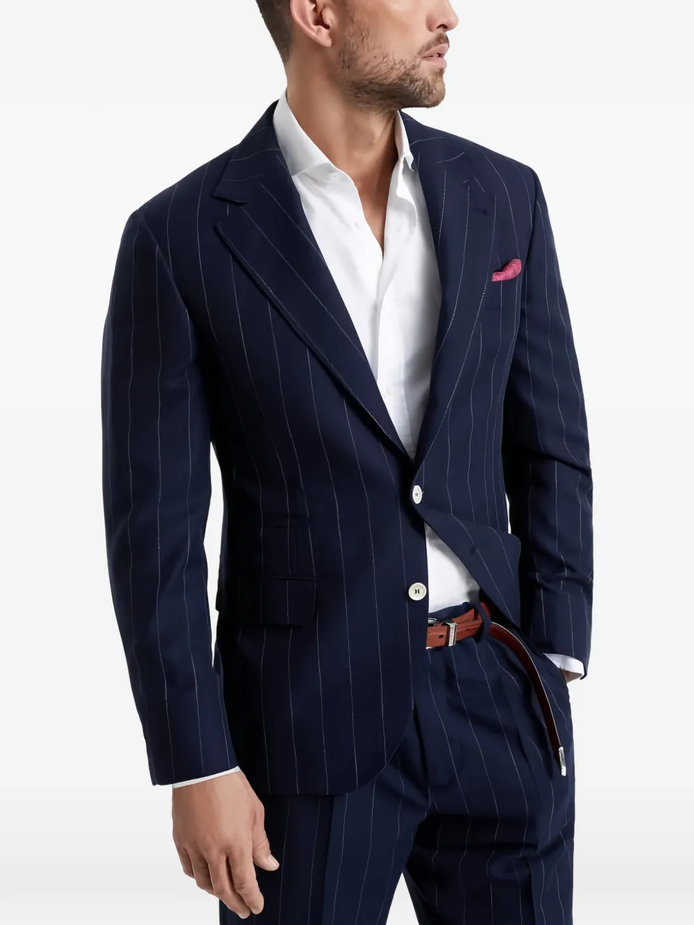 Brunello Cucinelli pinstripe-pattern suit - Blu