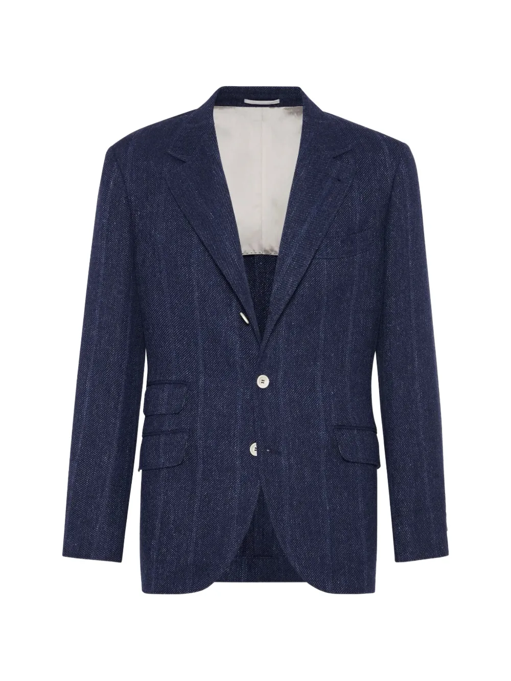 Brunello Cucinelli striped blazer - Blu