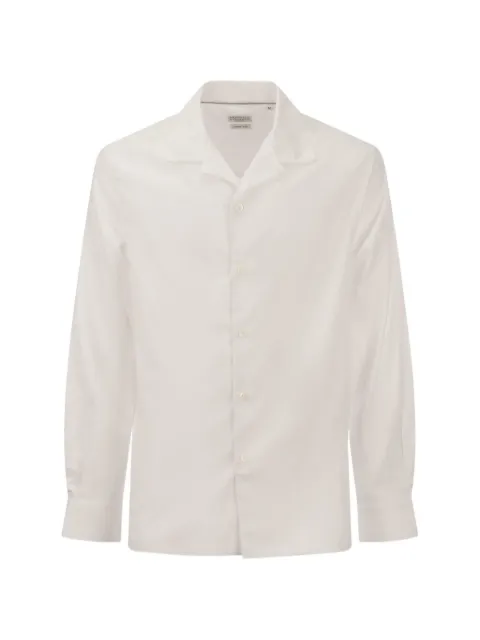 Brunello Cucinelli long-sleeve camp-collar shirt